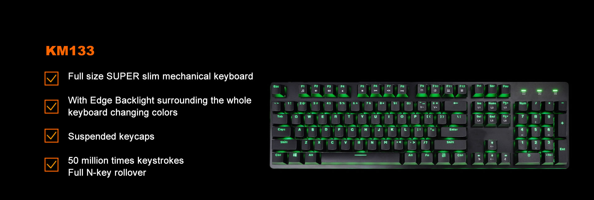 KM133 Gaming Mechanical Keyboard