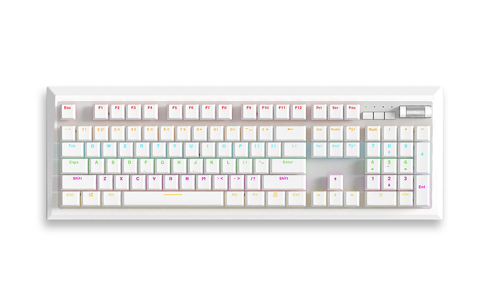 KM129 low profile Mechanical Keyboard with volume wheel